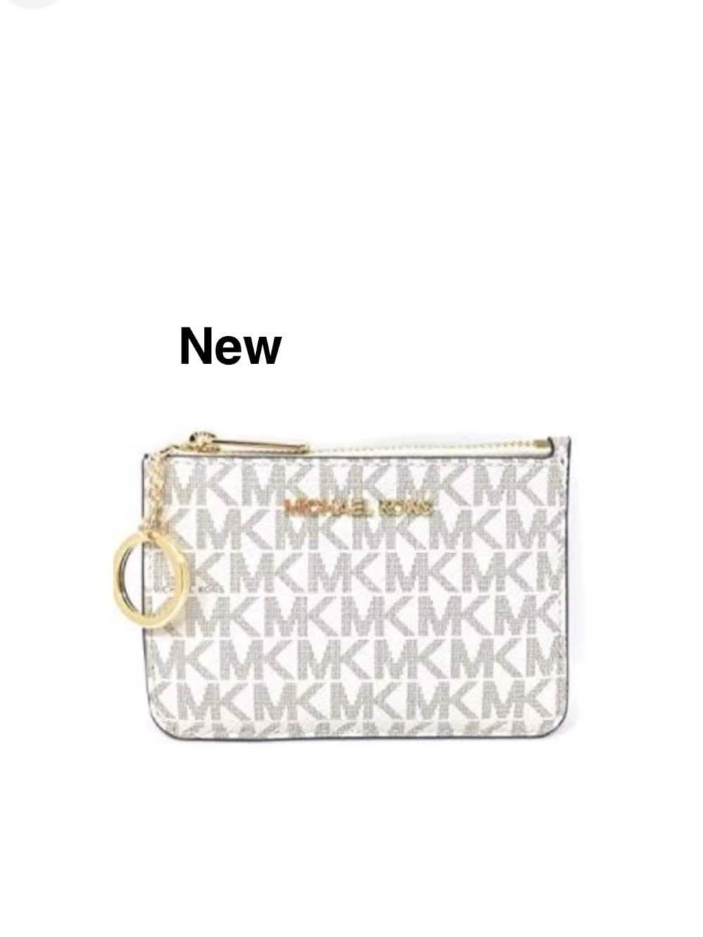New Michael Kors Key Ring Zip Coin Pouch Card Holder Wallet⭐️⭐️⭐️⭐️